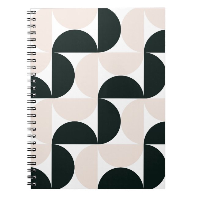 Espiral Caderno com padrão geométrico (Frente)