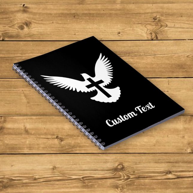 Espiral Caderno com Pombo e Cruz (Criador carregado)