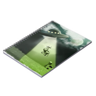 Espiral Caderno cómico da abducção da vaca do UFO