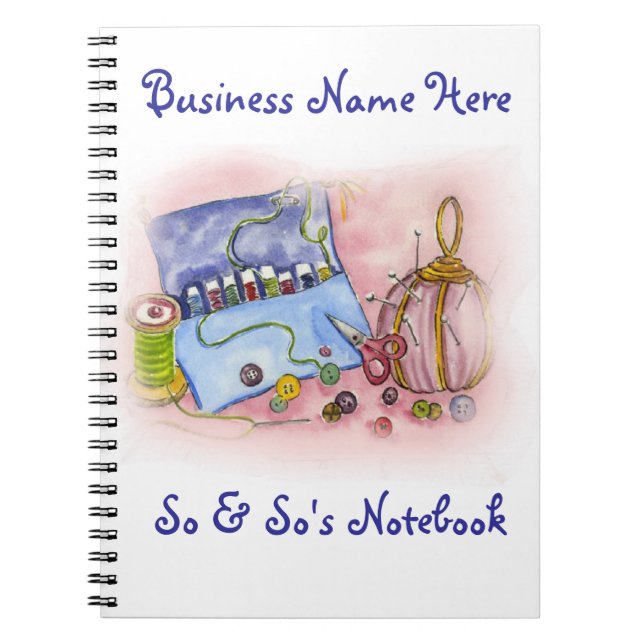 Espiral Caderno cor-de-rosa do jogo Sewing (Frente)