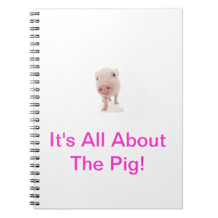 Espiral Caderno cor-de-rosa do porco