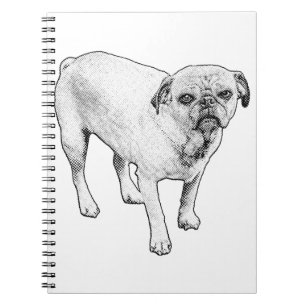 Espiral Caderno Criativo de Cachorro Pontilhado Para Brilh