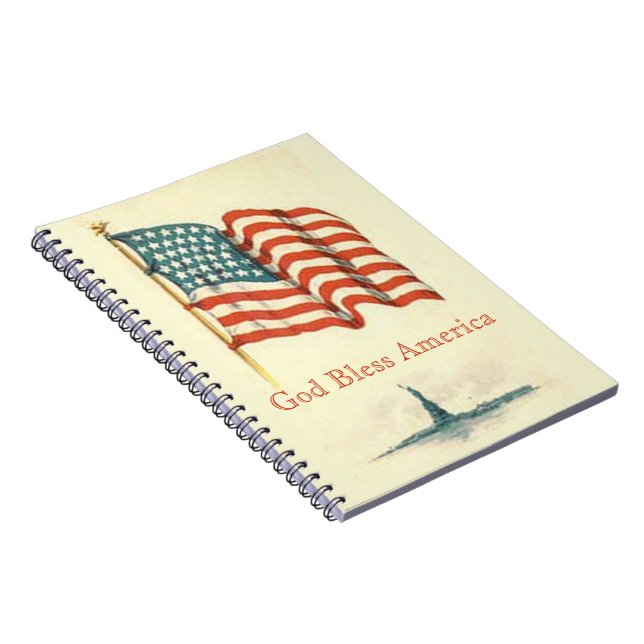 Espiral Caderno Cristão Deus Abençoe a América (Lado Direito)