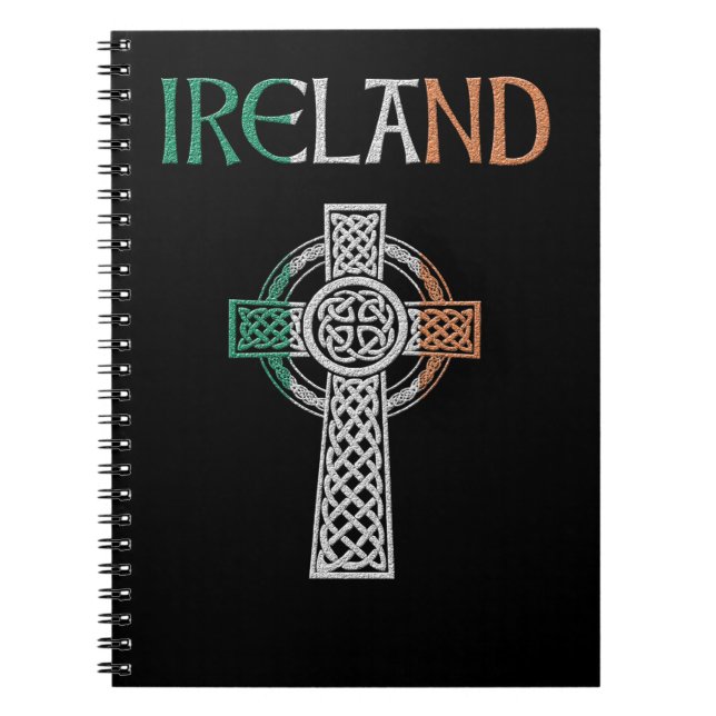 Espiral Caderno Cruz Celta da Irlanda (Frente)