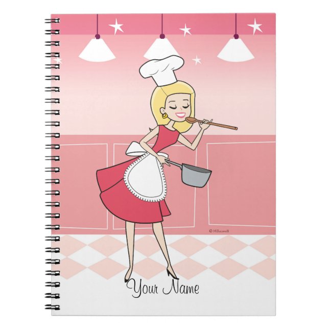 Espiral Caderno culinário da menina (Frente)