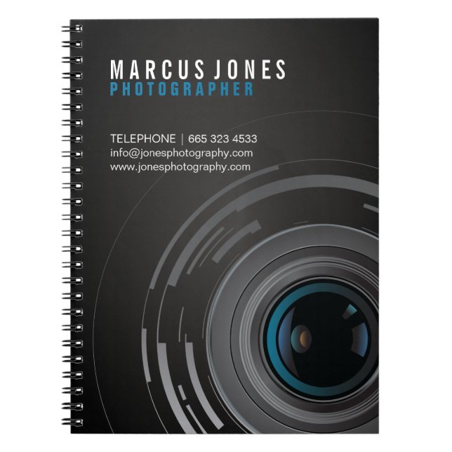 Espiral Caderno customizável do fotógrafo (Frente)