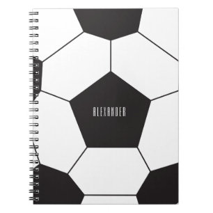 Espiral Caderno customizável do ı da bola de futebol
