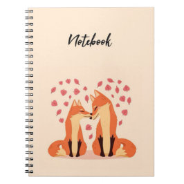 Espiral Caderno Cute Pink Fox - Animais Lindos Natureza
