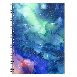 Espiral Caderno da arte da aguarela do espaço