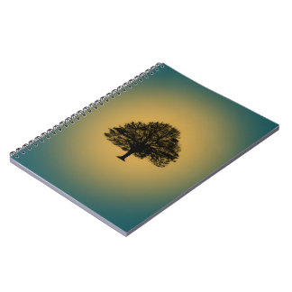 Espiral Caderno da árvore dourada