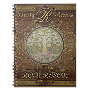 Espiral Caderno da árvore genealógica