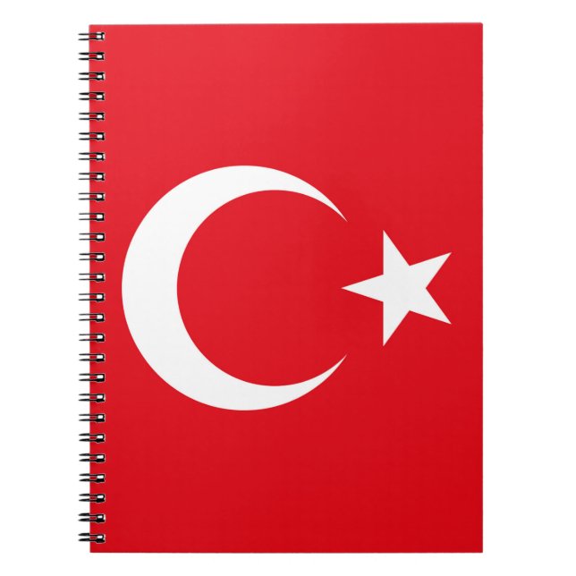 Espiral Caderno da Bandeira da Turquia (Frente)