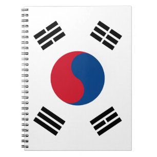 Espiral Caderno da bandeira de Coreia do Sul