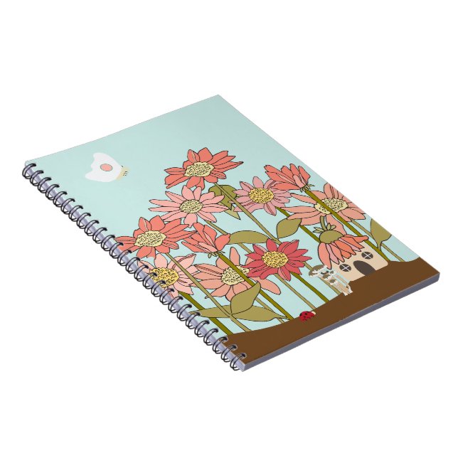 Espiral Caderno da casa da fada Cornflower (Lado Direito)