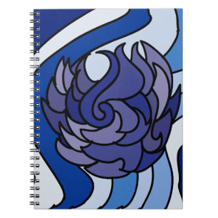 Espiral Caderno da chama azul