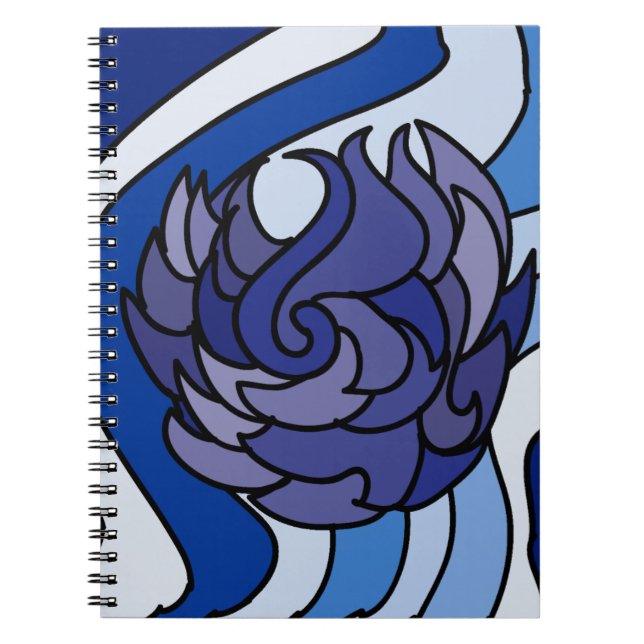 Espiral Caderno da chama azul (Frente)