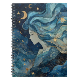 Espiral Caderno da Deusa do Sonho Estrelado