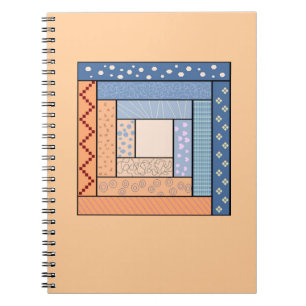 Espiral Caderno da edredão da cabana rústica de madeira