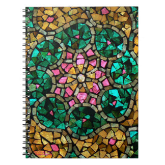 Espiral Caderno da "estrela do mosaico do vitral pérola "