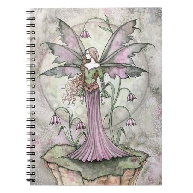 Espiral Caderno da Fada da Flor da Lua Tranquila (Frente)
