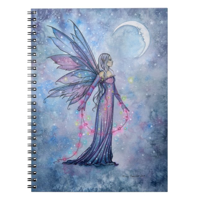 Espiral Caderno da Fada da Lua de Dezembro por Molly Harri (Frente)