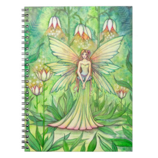 Espiral Caderno da Fada das Flores do Jardim Iluminado