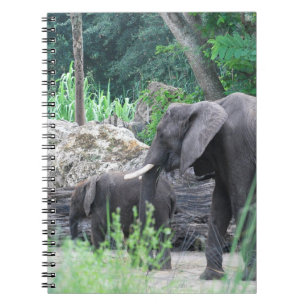 Espiral Caderno da família do elefante