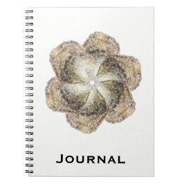 Espiral Caderno da flor da ostra - branco do design B