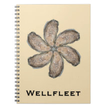 Caderno da flor da ostra - design D Tan