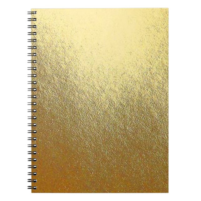 Espiral Caderno da folha Dourado (Frente)