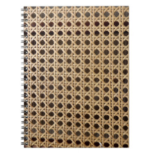 Espiral Caderno da foto do bastão de Rattan do Weave