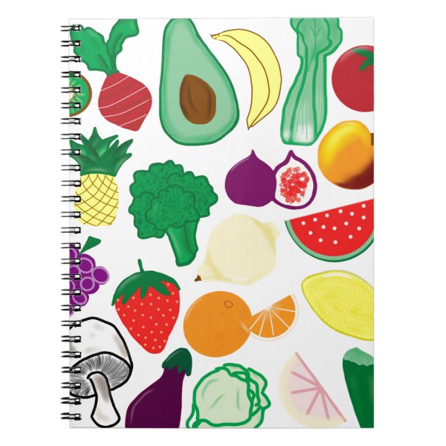 Espiral Caderno da fruta & do vegetal (Frente)