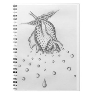 Espiral Caderno da gota da pétala das bolinhas