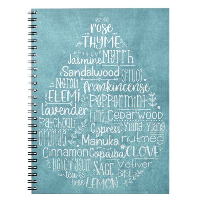 Espiral Caderno da gota do óleo essencial (Frente)
