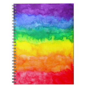 Espiral Caderno da lavagem do arco-íris