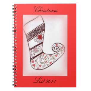 Espiral Caderno da lista do Natal