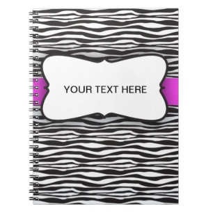 Espiral Caderno da listra da zebra
