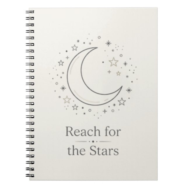 Espiral Caderno da Lua Alcançar as Estrelas (Frente)