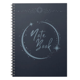 Espiral Caderno da Lua e Estrelas — Diário Celestial