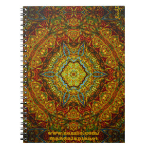 Espiral Caderno da Manchar-Vidro-Gás-Anel-Mandala
