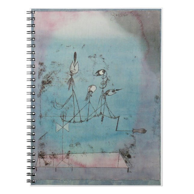Espiral Caderno da máquina de Paul Klee Twittering (Frente)