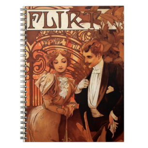 Espiral Caderno da namoradeira de Alphonse Mucha