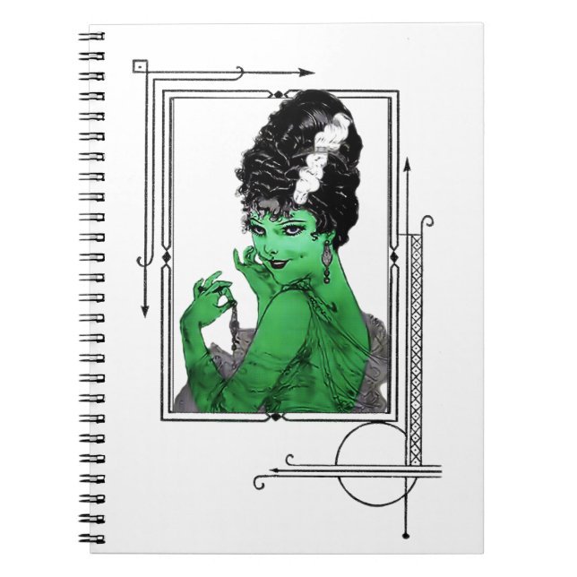 Espiral Caderno da noiva do art deco (Frente)