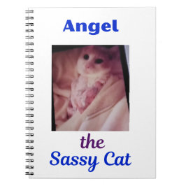 Espiral Caderno da Pata de Gato Angel a Sassy Cat