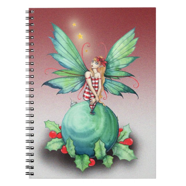 Espiral Caderno da Pequena Fada de Natal (Frente)