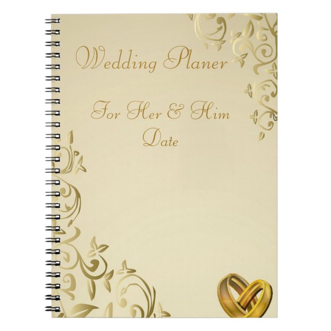 Espiral Caderno da plaina do casamento (Frente)