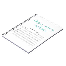 Espiral Caderno da prática do órgão para organistas