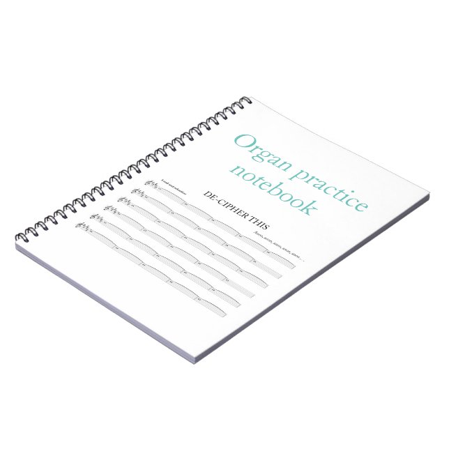 Espiral Caderno da prática do órgão para organistas (Left Side)
