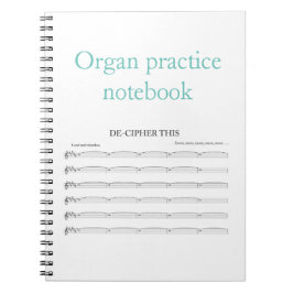 Espiral Caderno da prática do órgão para organistas