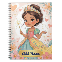 Espiral Caderno da Princesa Fofa – Adicionar Nome